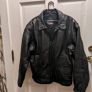 Vintage Men's Black Leather Jacket